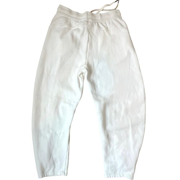 Gap Essential Fleece Joggers White Women’s Size Small Drawstrng Lounge Casual - Picture 2 of 7